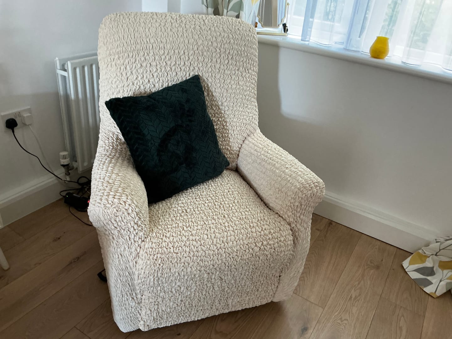 Customer photo review of Recliner Chair Cover - Beige, Microfibra