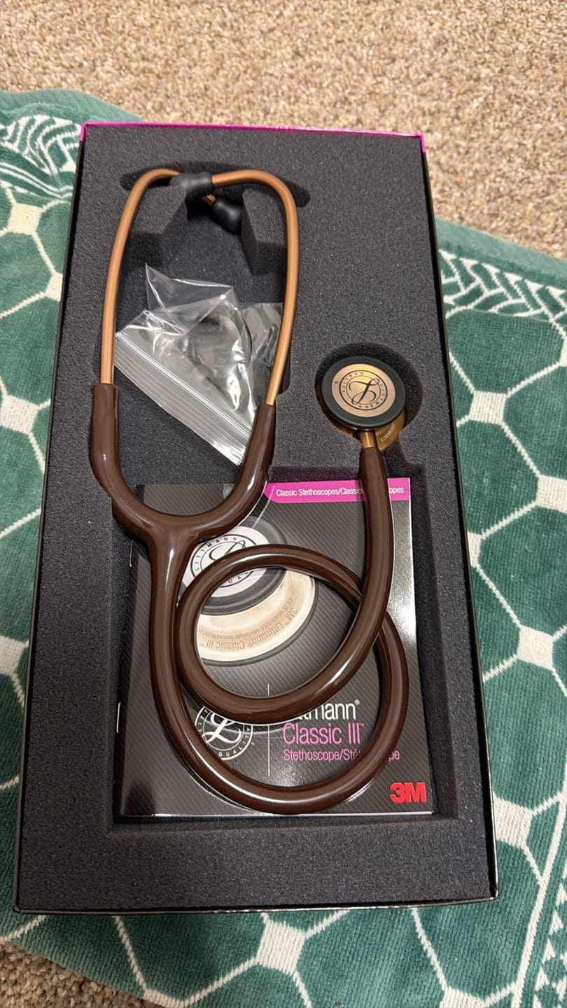 Customer photo review of Littmann Classic III Monitoring Stethoscope: Chocolate & Copper 5809