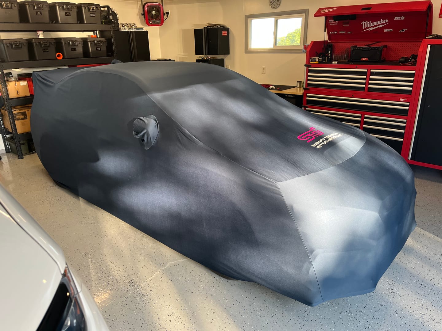 Customer photo review of 2015-2021 Subaru WRX Sti VA Sedan w Large Wing Custom Car Cover w logo