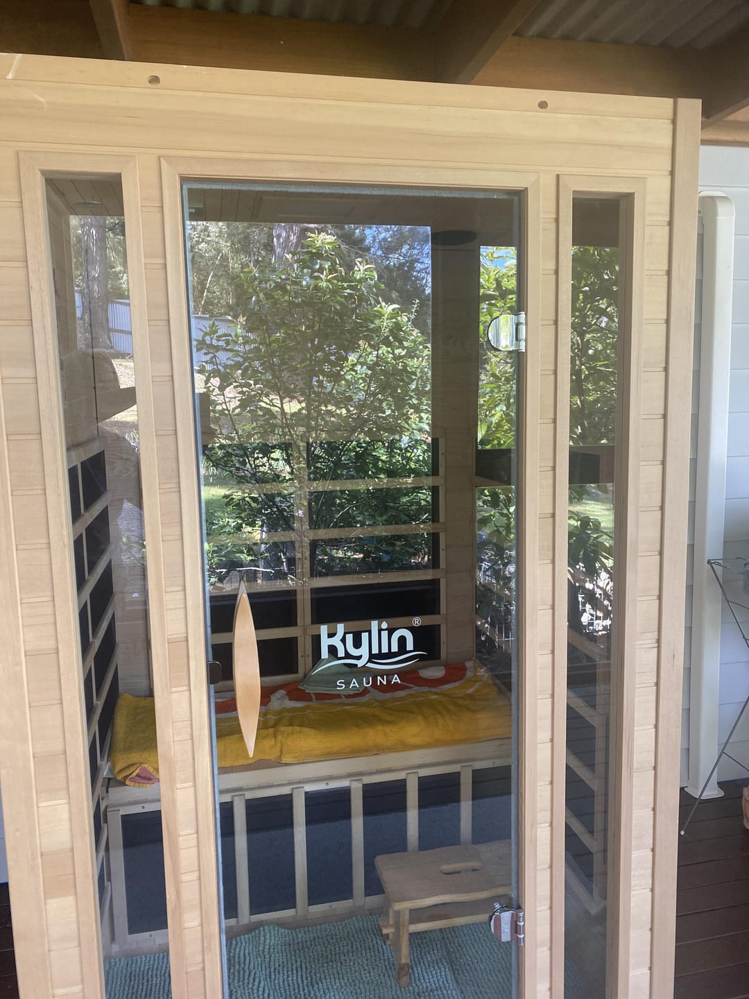 Customer photo review of Kylin Low EMF Premium Carbon Far Infrared Sauna 2 people - K8202