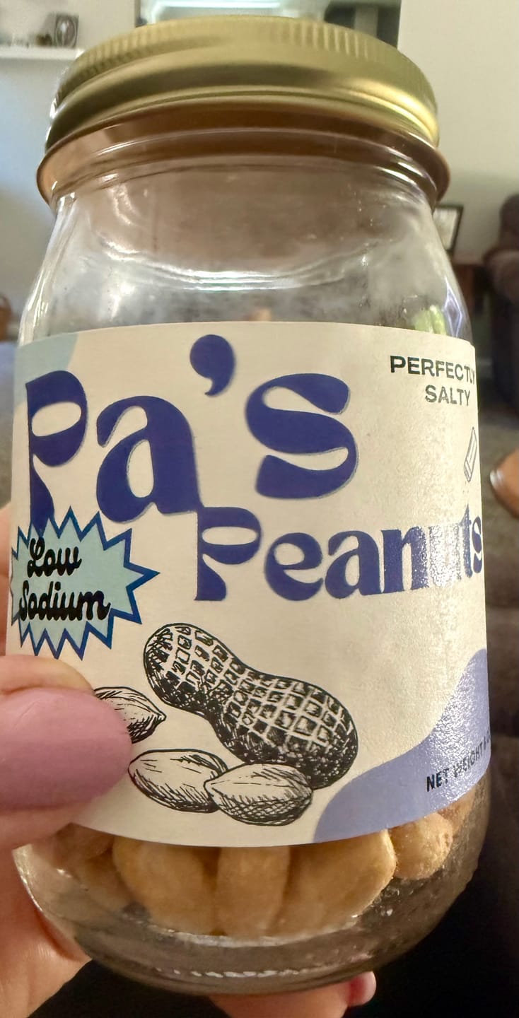 Customer photo review of Pa's Peanuts - Low Sodium