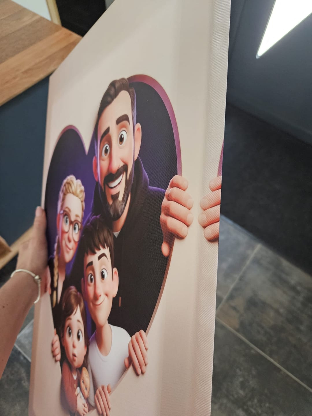 Customer photo review of Toile personnalisée - Cœur animé