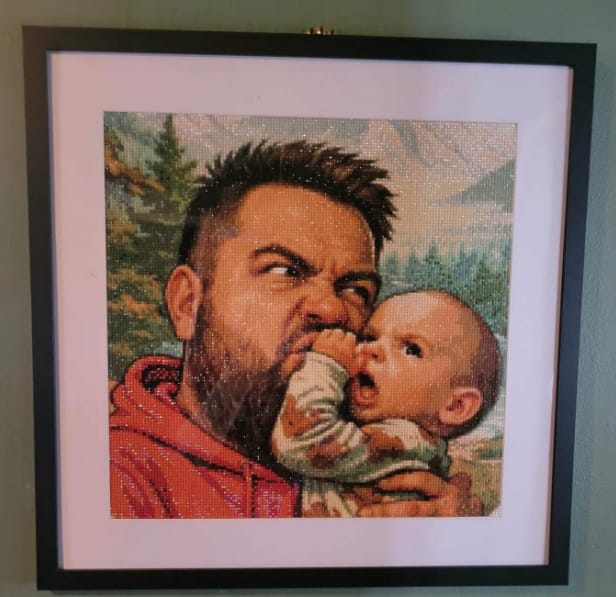 Customer photo review of Custom Diamond Painting Kits