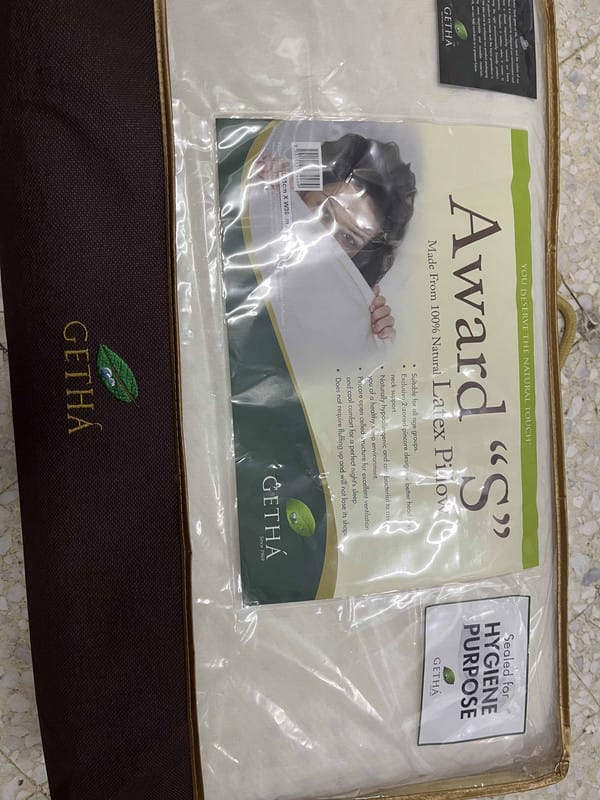 Customer photo review of Getha Award S Latex Pillow