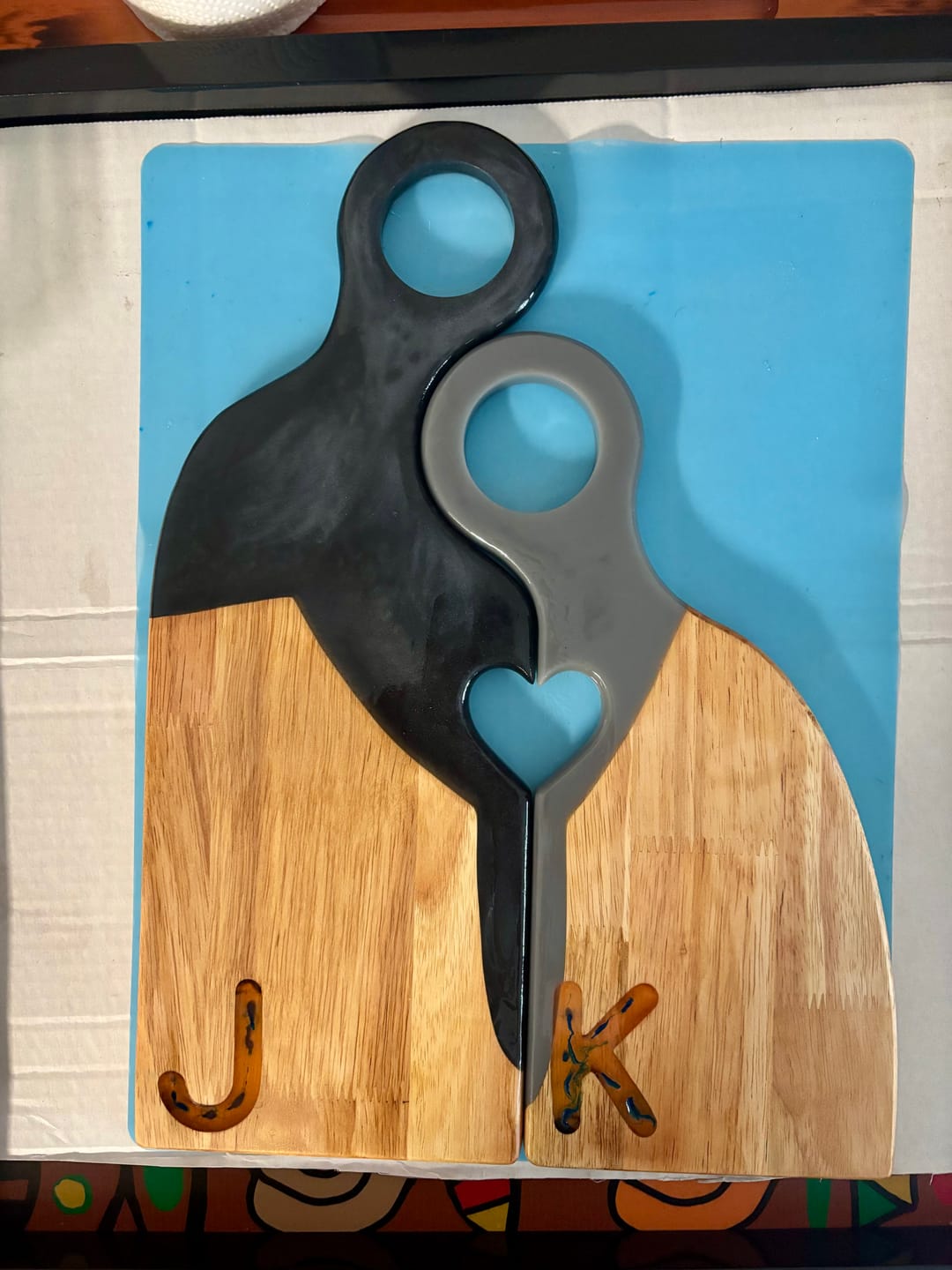 Customer photo review of 15.75x11.5x1" Small Romeo & Juliet Nesting Serving Board Set 3 Silicone Mold