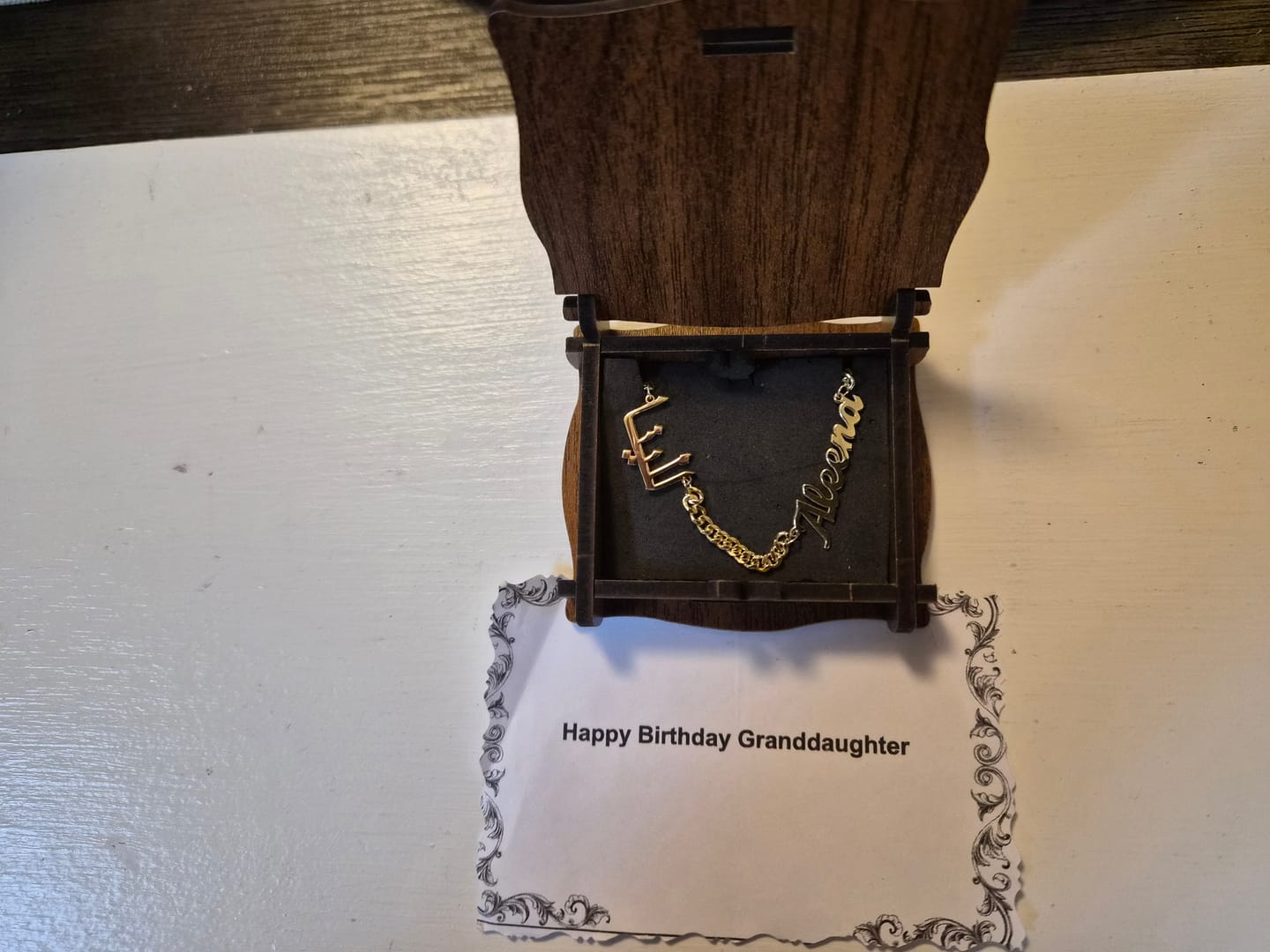 Customer photo review of Personalized Name Necklace