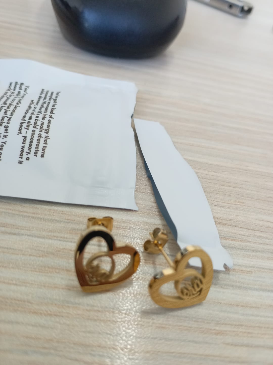 Customer photo review of Gold Thando Studs