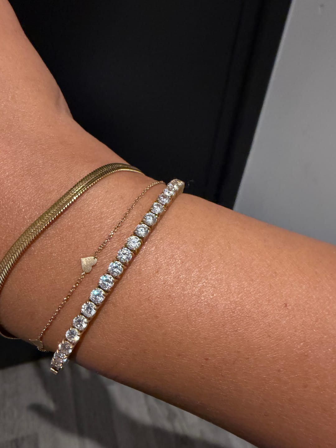 Customer photo review of Luxe Tennis Bracelet