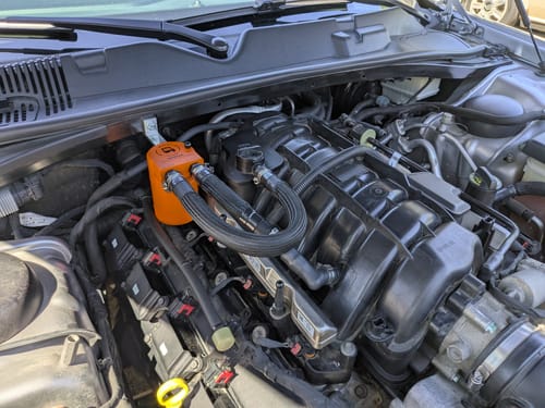Customer photo review of 2011-2024 Dodge Charger / Challenger 5.7L Catch Can