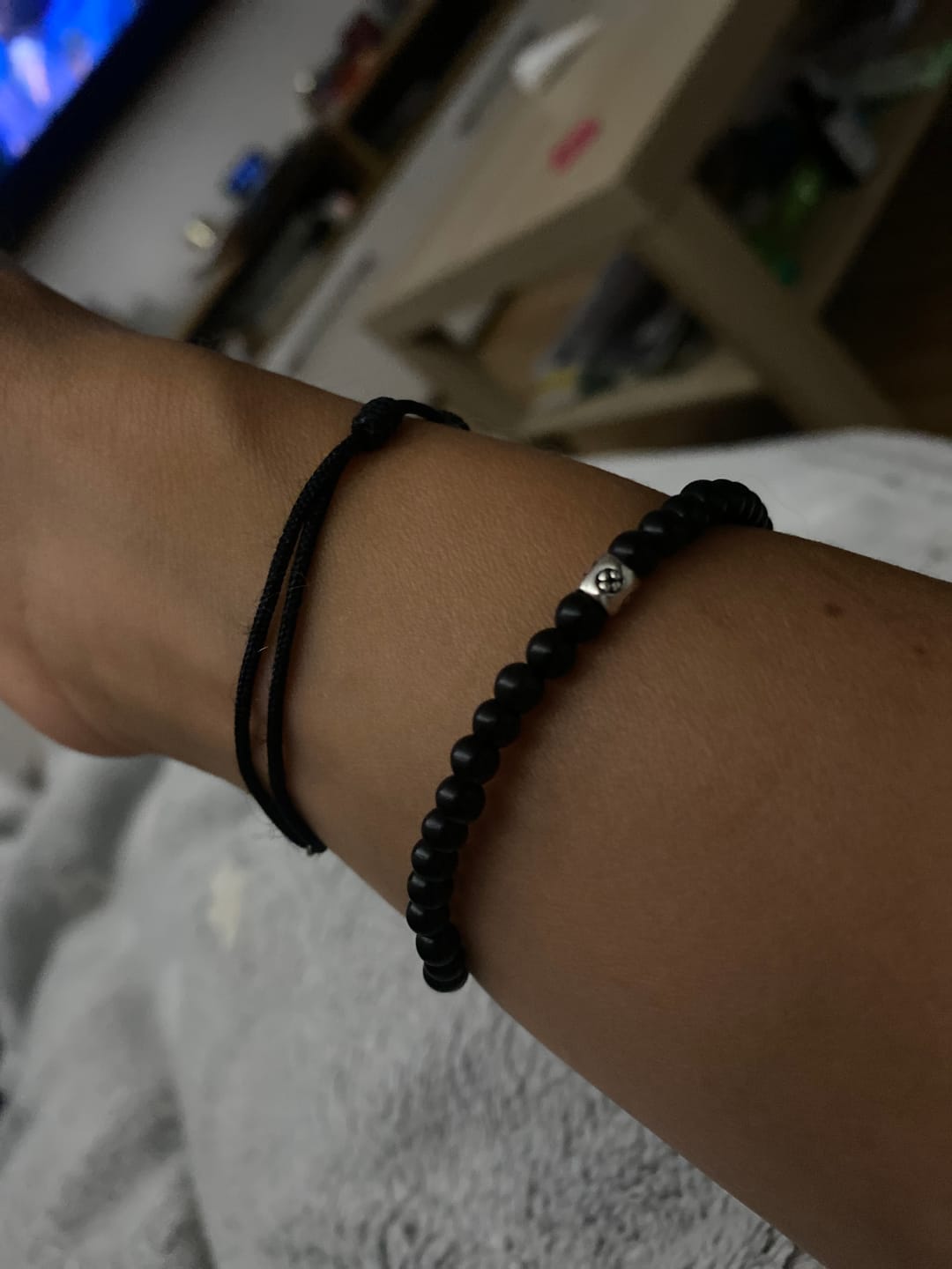 Customer photo review of Obsidian Armband - Perlen
