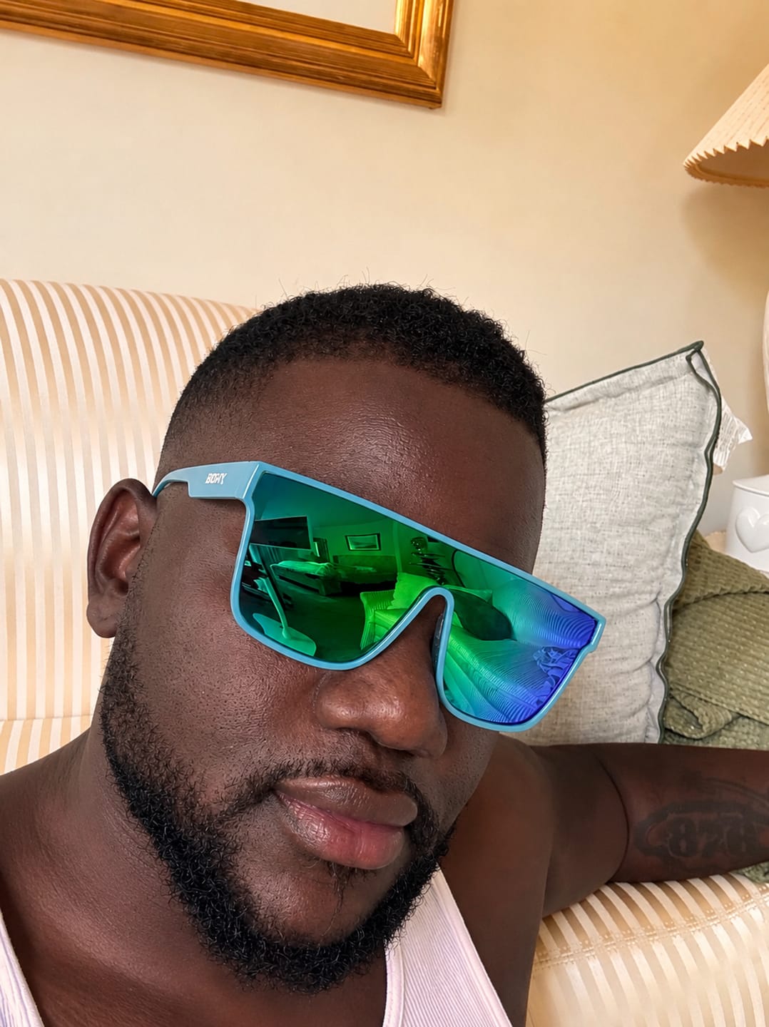 Customer photo review of 80Eighty® Polarized Bay Sunglasses