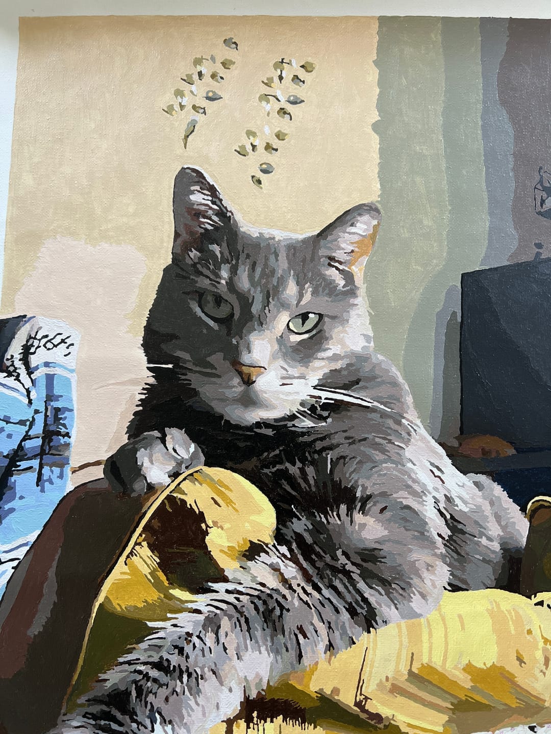 Customer photo review of Custom Paint By Numbers - Personalized Pet Portraits