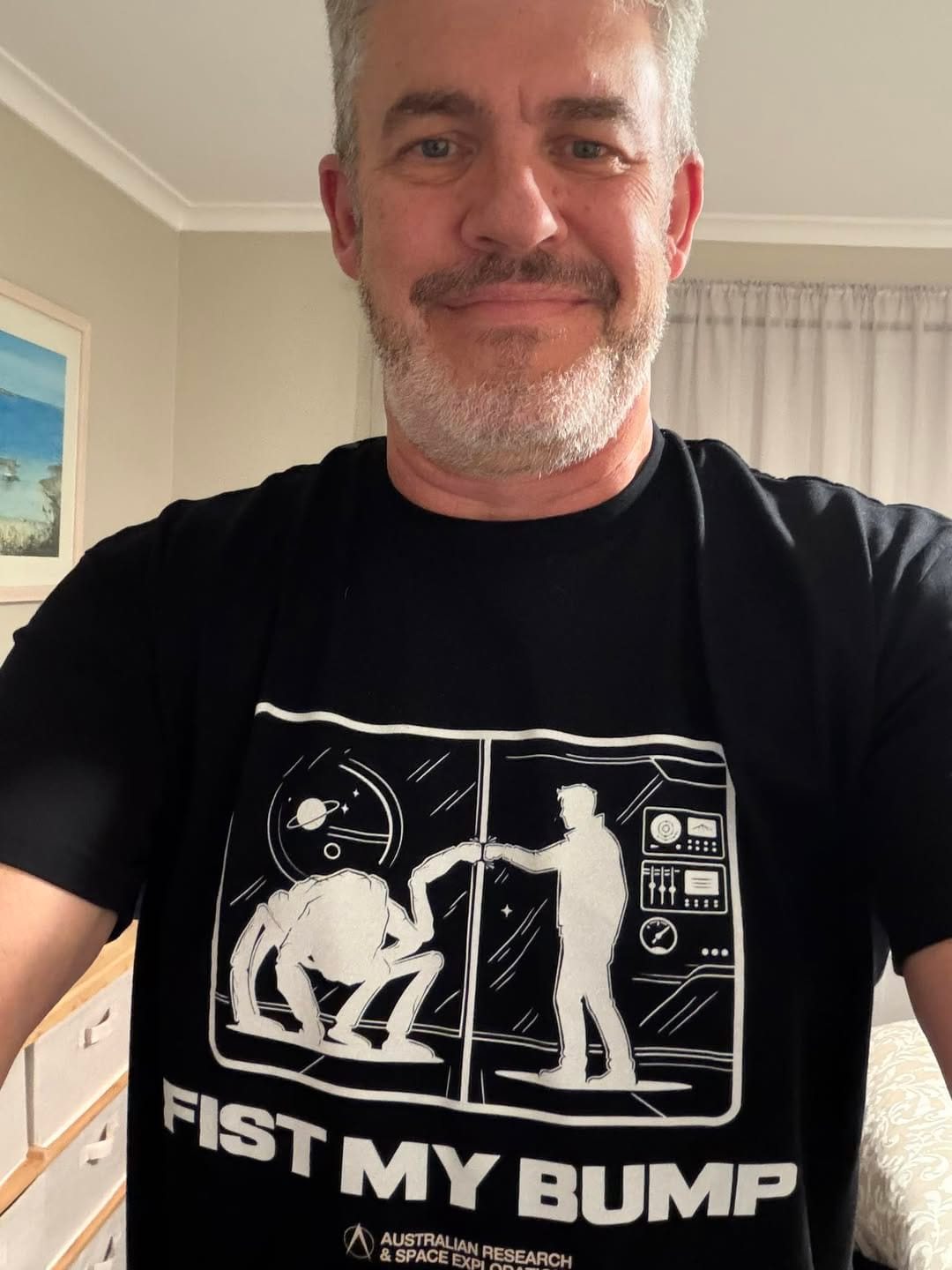 Customer photo review of Fist My Bump Tee Black