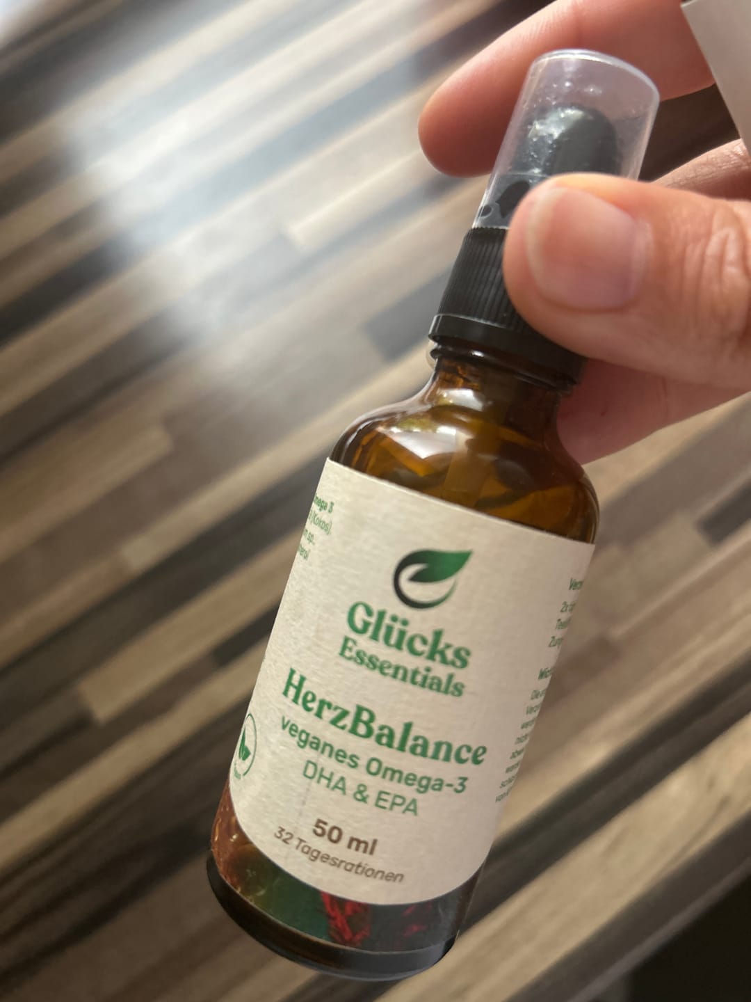 Customer photo review of HerzBalance - Omega 3 DHA/EPA vegan - 50 ml