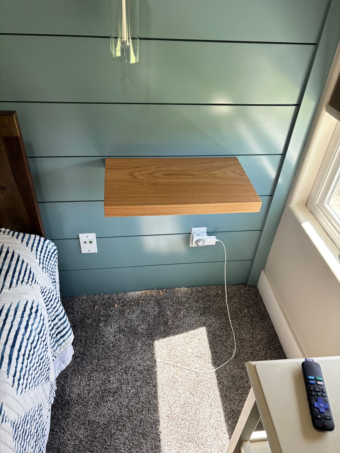 Customer photo review of White Oak Floating Shelves