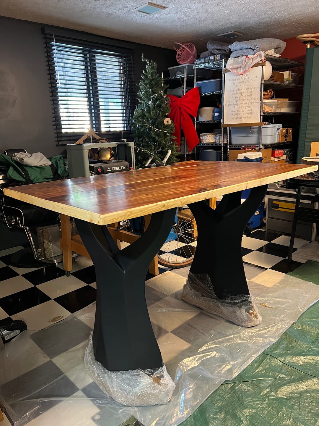 Customer photo review of Counter Table Base 36" H Tree Trunk for Modern Metal Design - 608 Namu