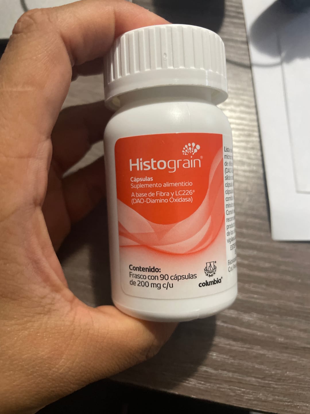 Customer photo review of Histograin - 90 Cápsulas - Enzima DAO