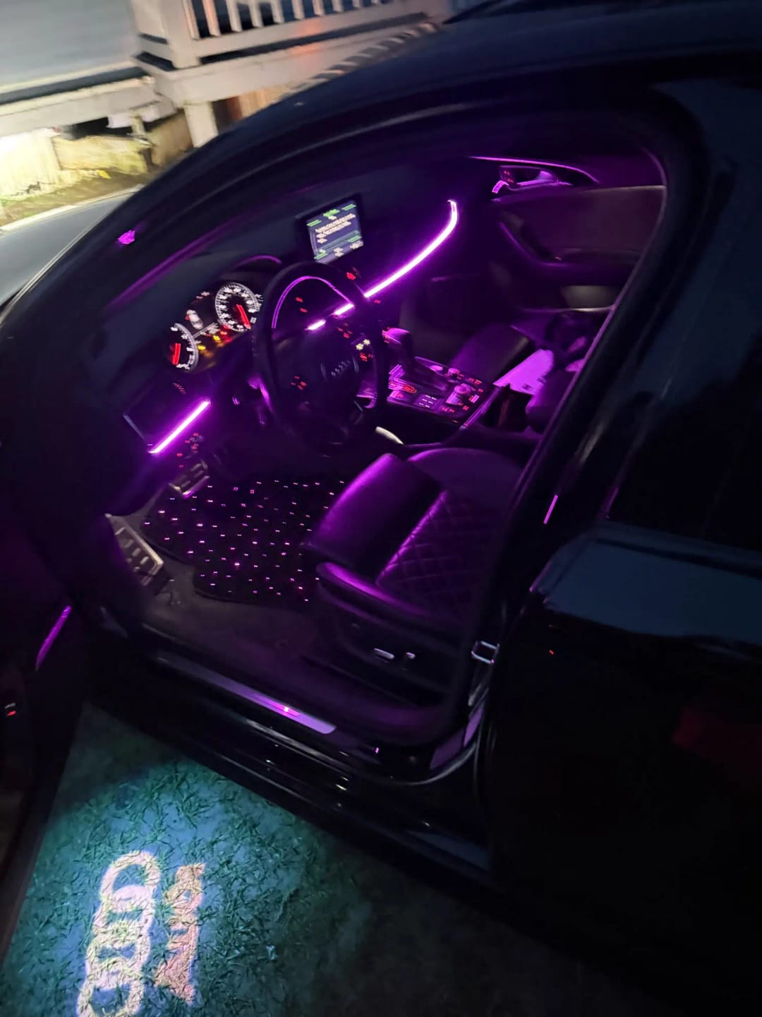 Customer photo review of 18IN1 Full Color Streamer Car Ambient Lights RGB 64 Color Universal LED Interior Hidden Acrylic Strip Symphony Atmosphere Lamp