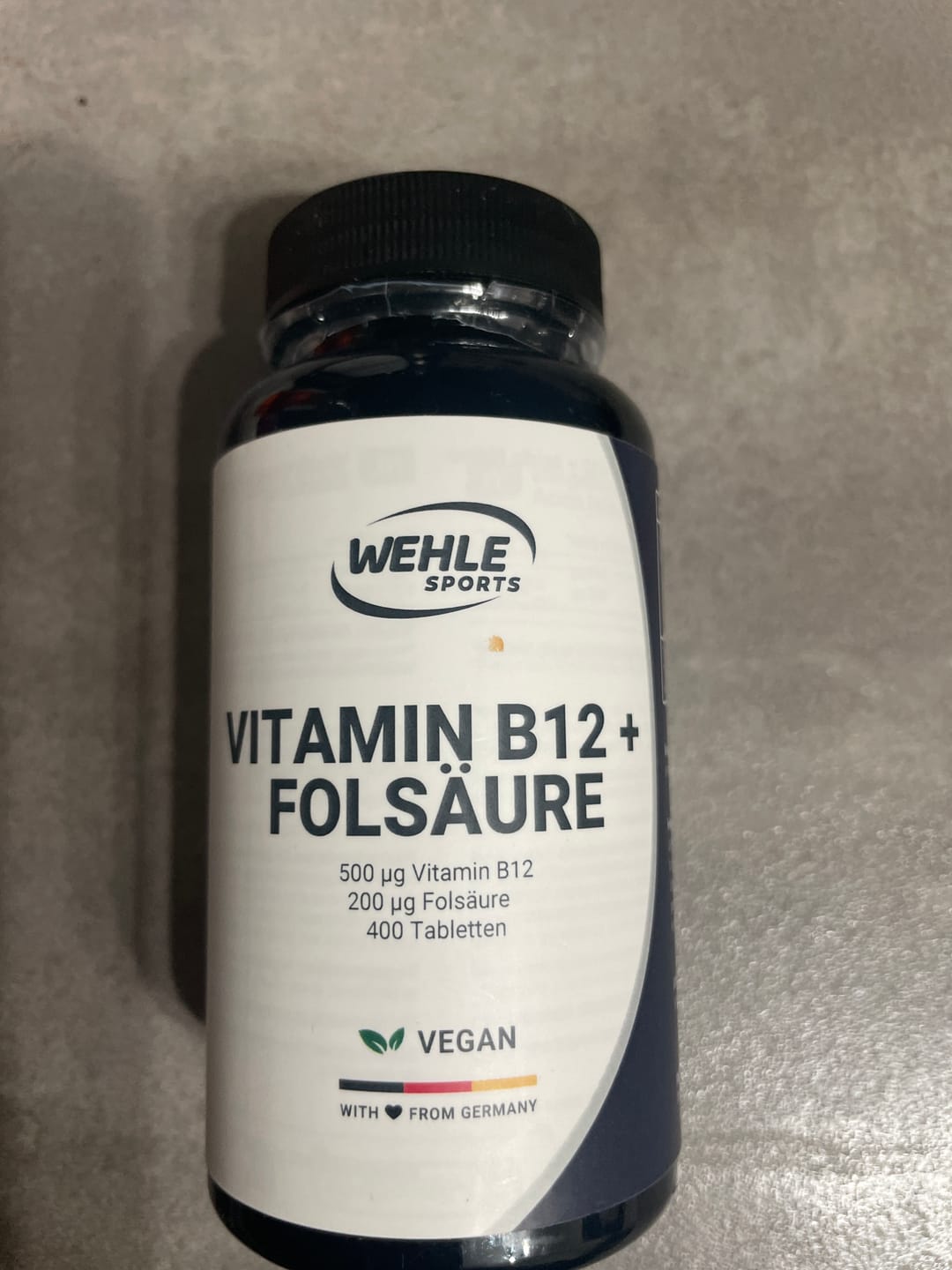 Customer photo review of Vitamin B12 hochdosiert - 400 Tabletten mit 500µg Vit B12 + 200µg Folsäure - zertifiziert Laborgeprüft