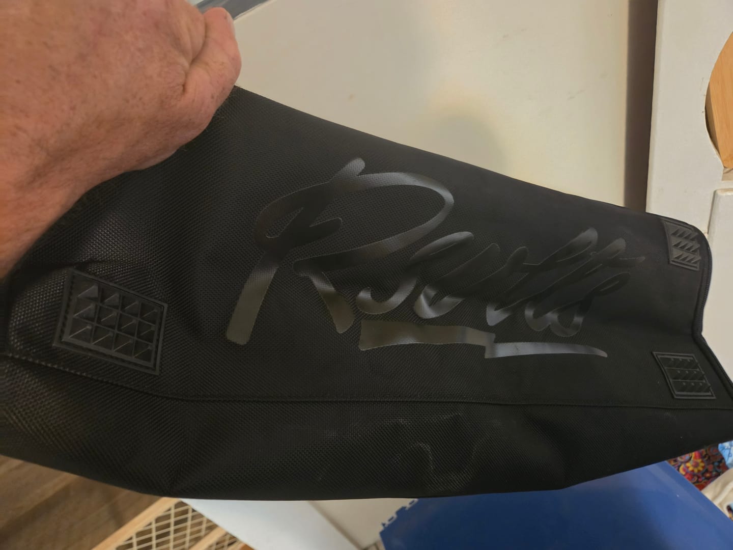 Customer photo review of Black – Garment Duffel