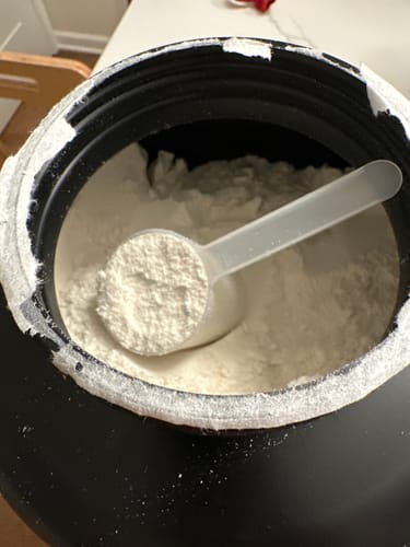 Customer photo review of Whey Protein Isolate with Organic Vanilla