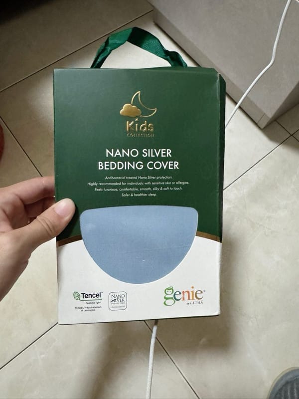 Customer photo review of Getha Sleepy Kids Latex Pillow Case - TENCEL™ Nano Silver Fabric