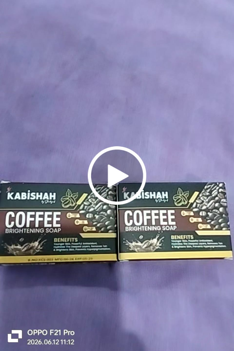 Customer video review of Coffee Brightening Soap Buy 1 Get 1 Free