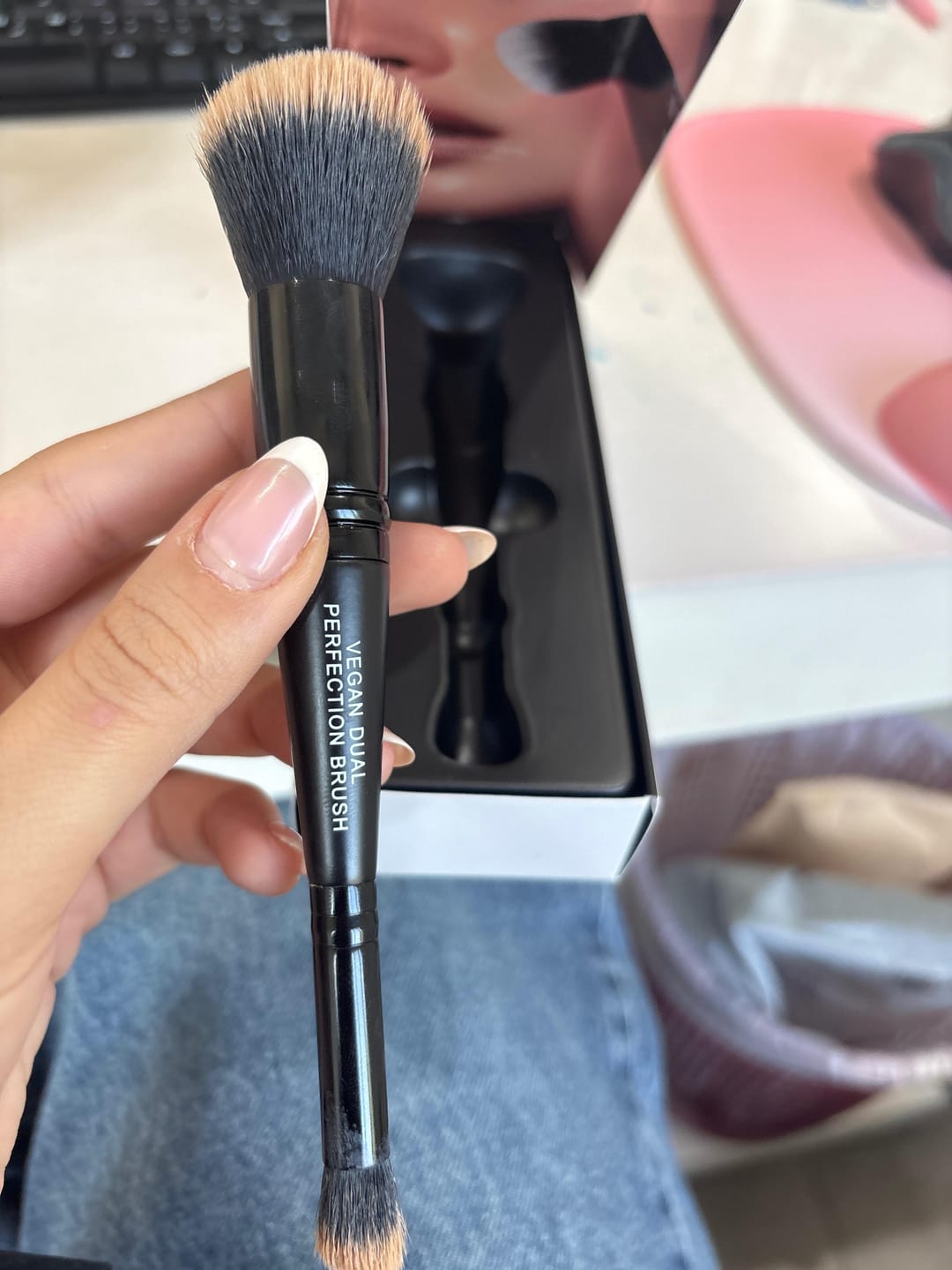 Customer photo review of Vegan Dual Perfection Brush