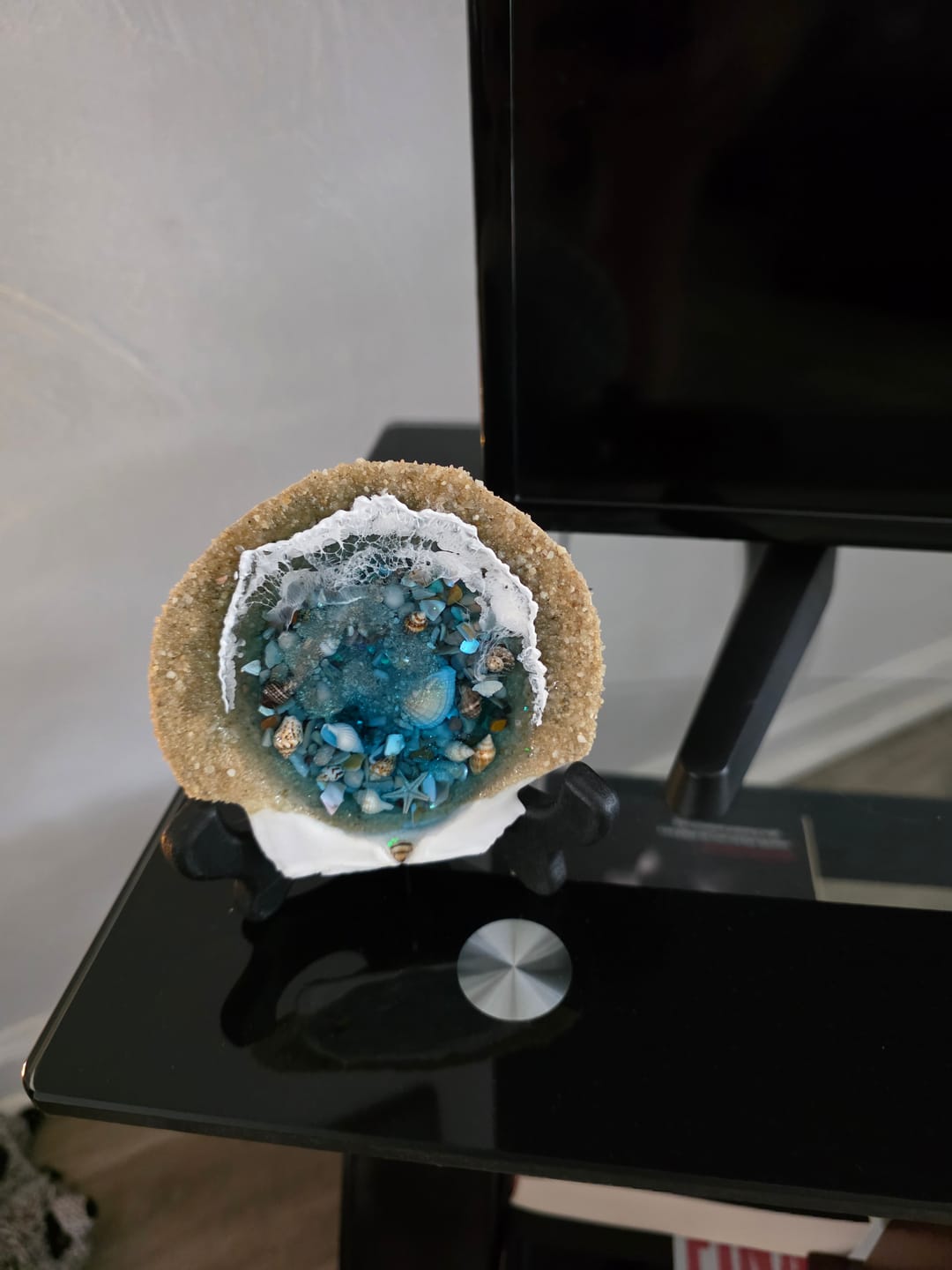 Customer photo review of Half-Shell Ocean Diorama with Cremation Ash