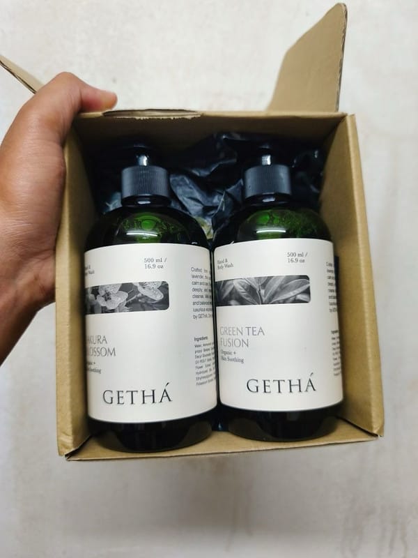Customer photo review of Getha Premium Botanical Body Wash 500ml