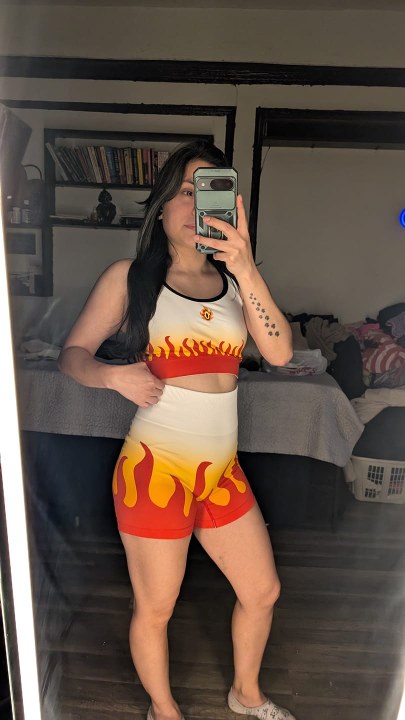 Customer photo review of Ablaze Seamless Shorts