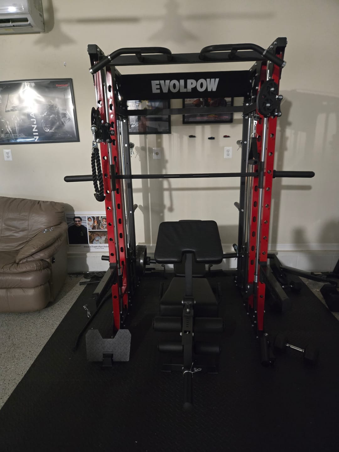 Customer photo review of EVOLPOW M2B Brute All-In-One Smith Machine Home Gym