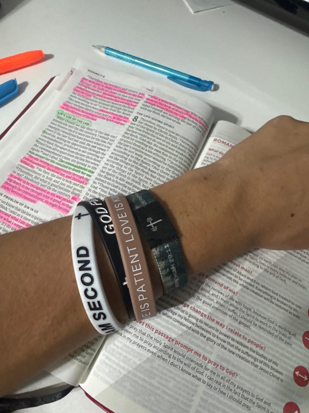 Customer photo review of Daily Bible Verse Wristband