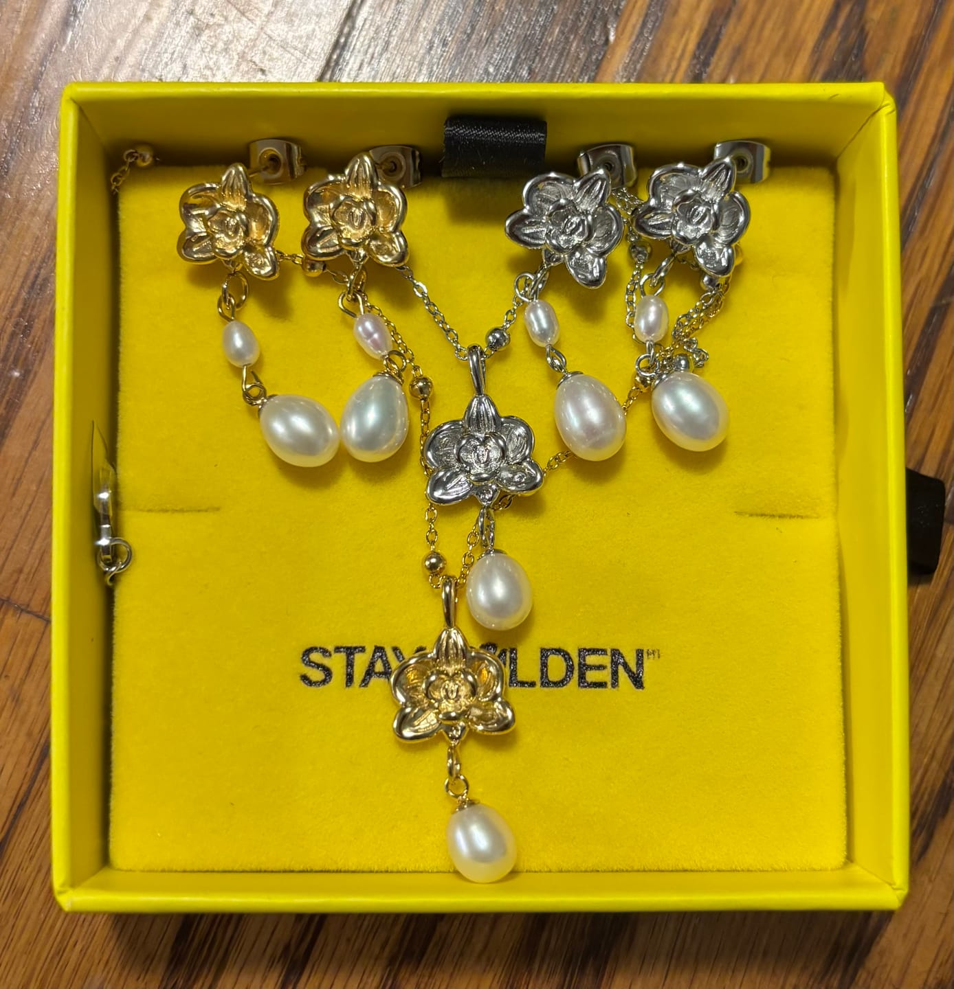 Customer photo review of Orchid Bloom Pearl Necklace
