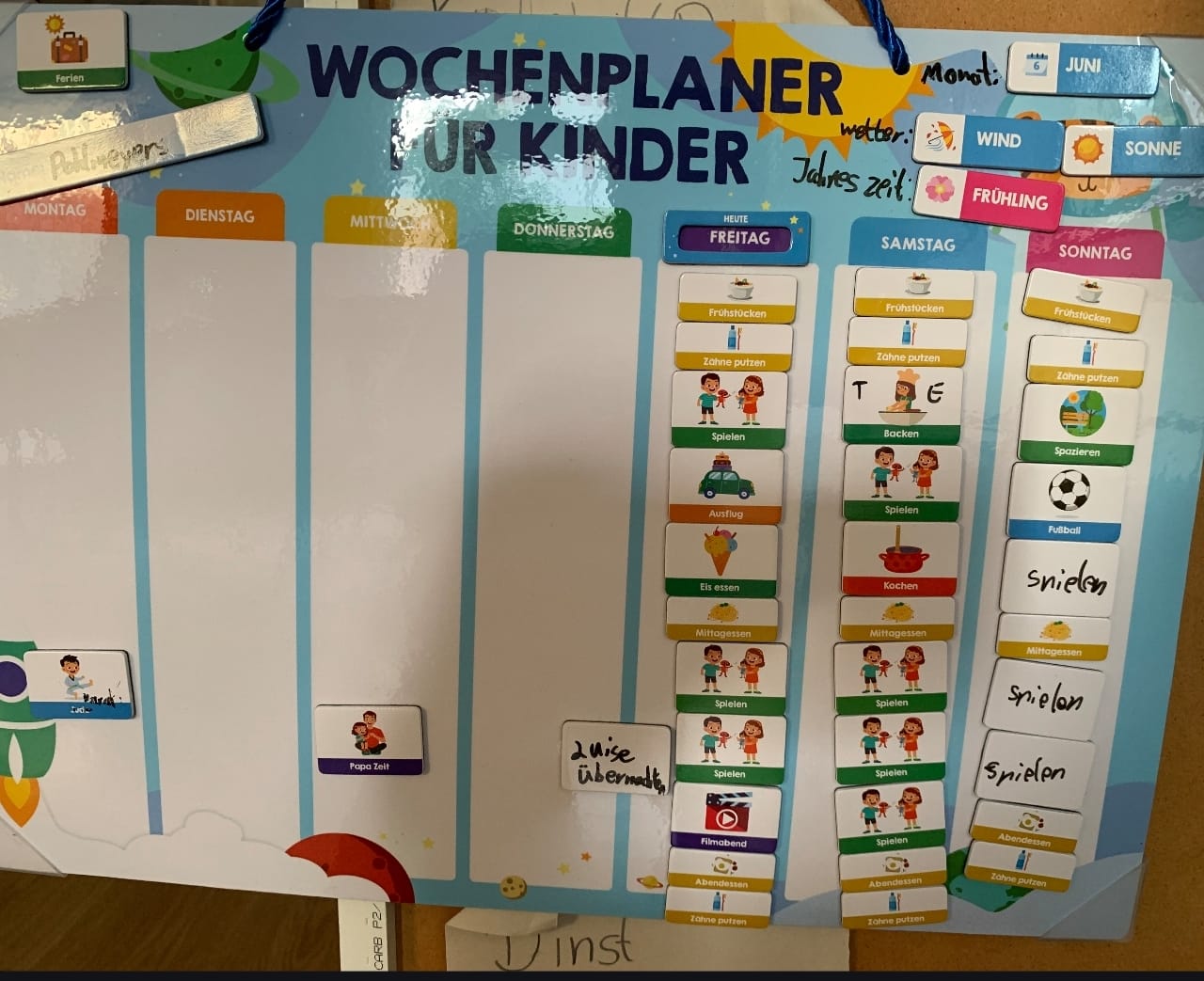Customer photo review of Edubini Magnetischer Wochenplaner für Kinder