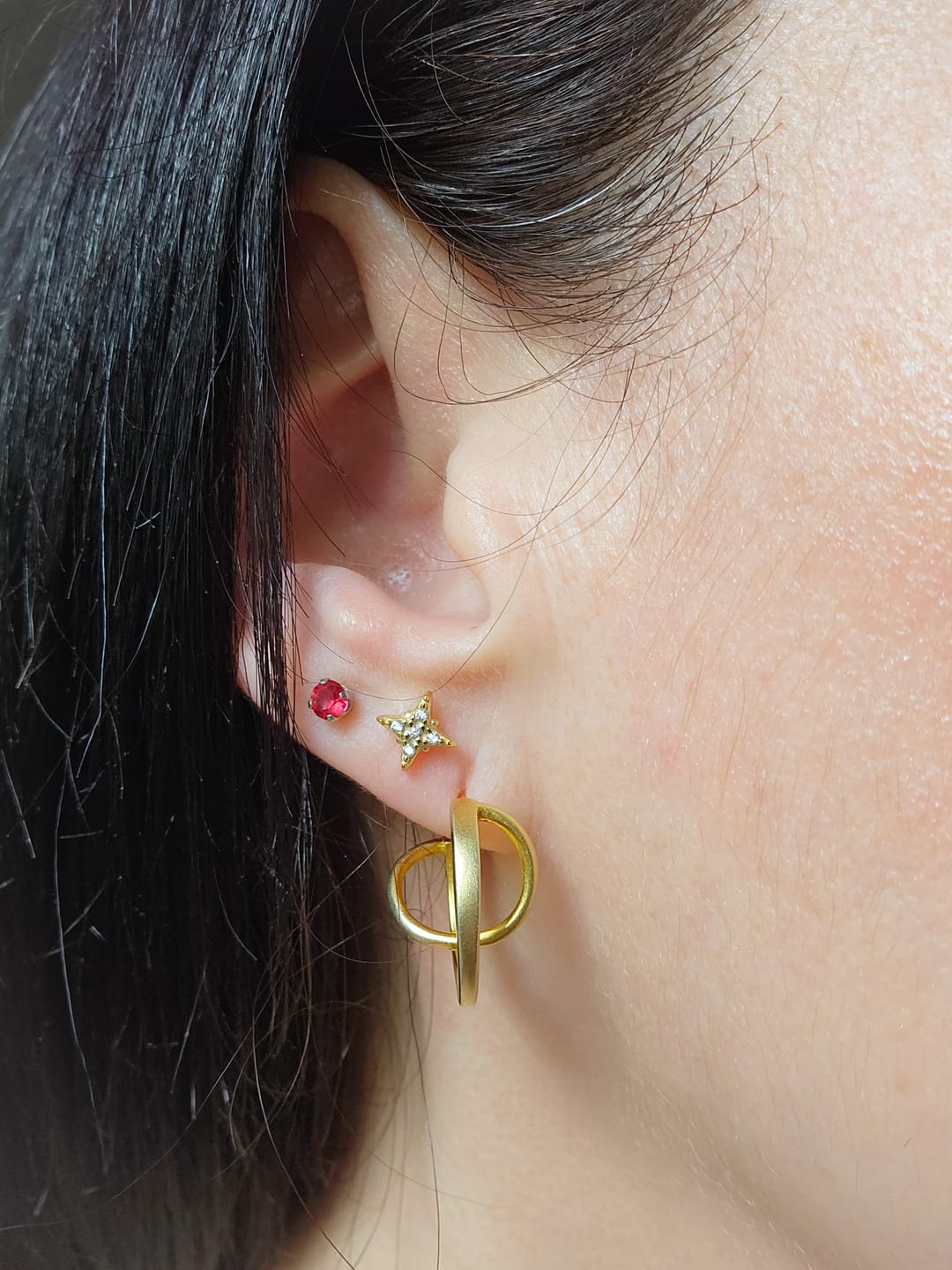 Customer photo review of Sparkle Stud Earrings