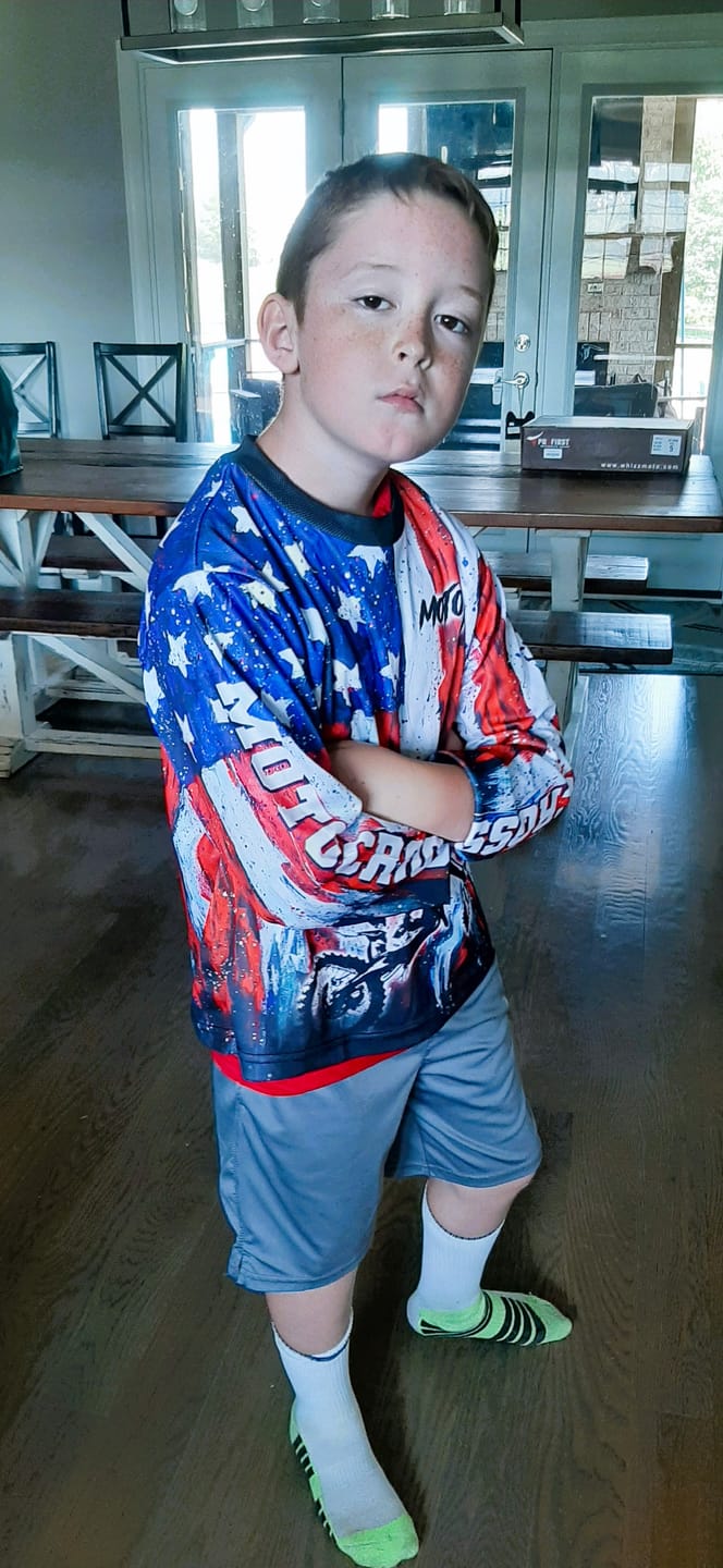 Customer photo review of Motocross Racing Jersey UPF30+ American Flag Motox Dirt Bike Shirt Off-Road Motorcycle Jersey XM69