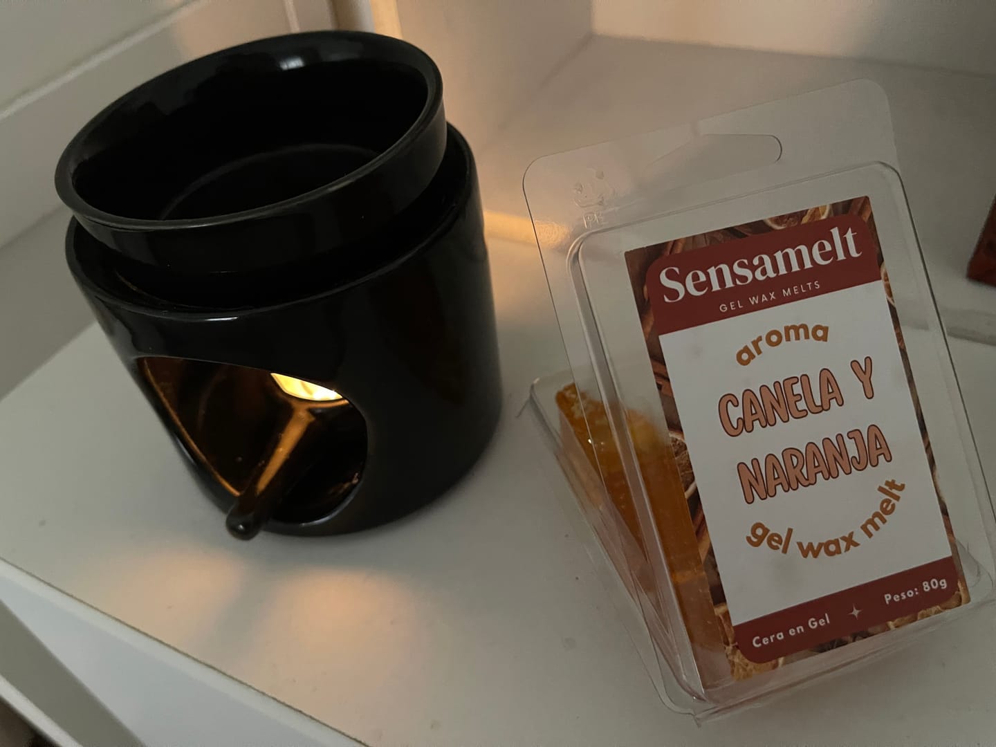Customer photo review of Canela y Naranja - Gel wax melt