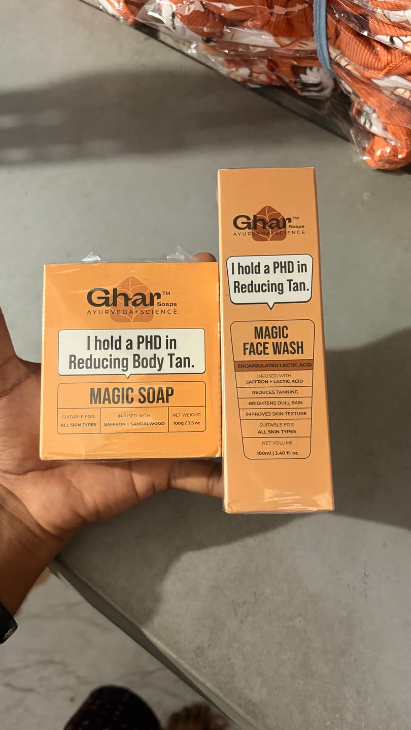 Customer photo review of Magic Soap + Face Wash + Magic Gel Combo To Reduce Tan