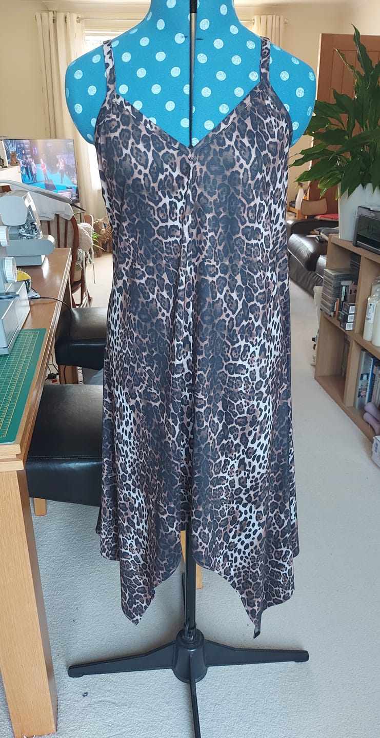 Customer photo review of Leopard Animal Print Spun Poly Stretch Fabric