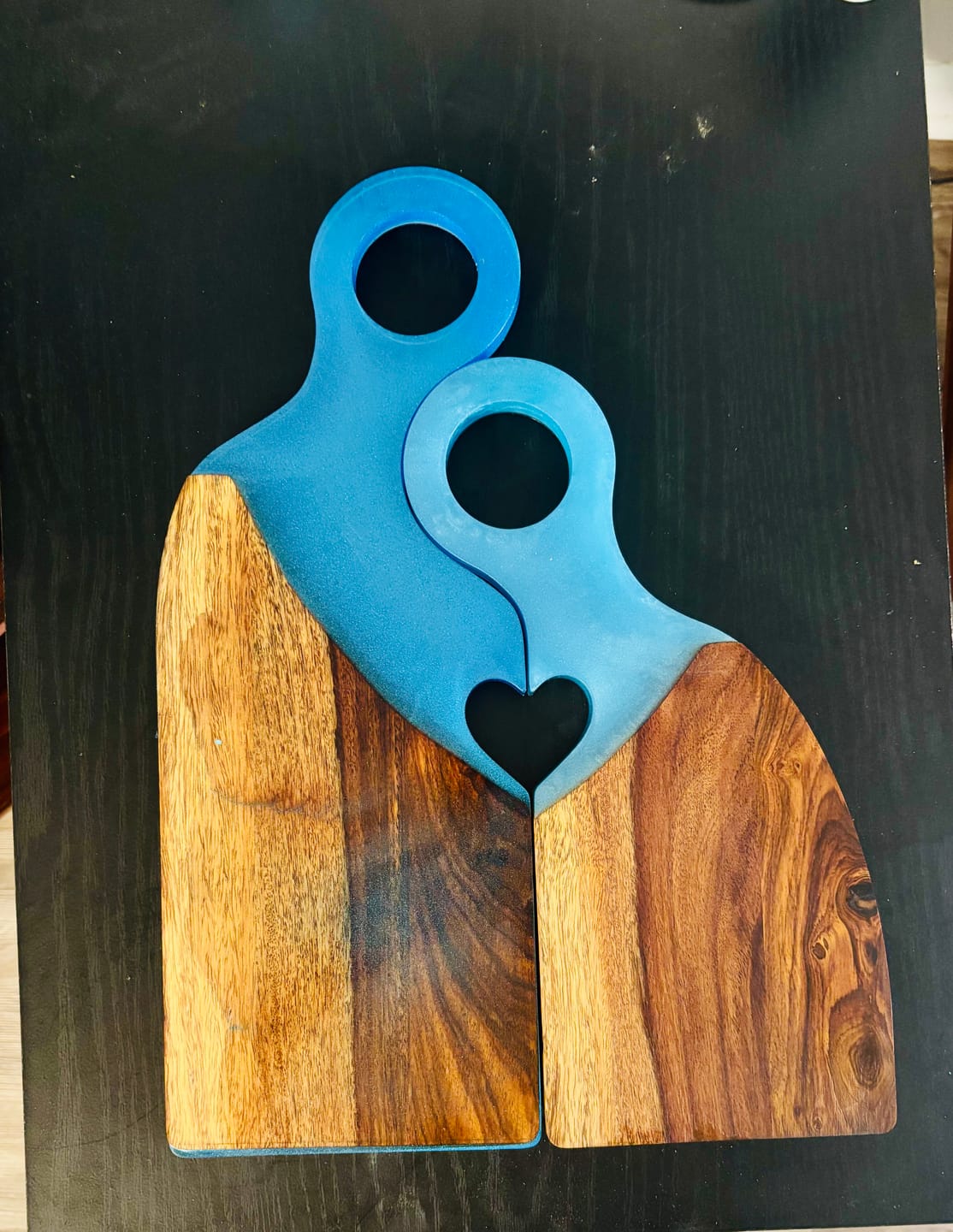 Customer photo review of 15.75x11.5" Small Romeo & Juliet With Heart Set Acrylic Router Template