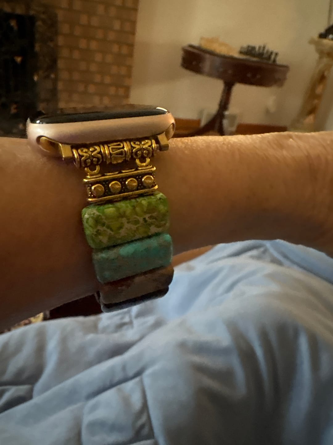 Customer photo review of Chic Chakra Stretch Apple Watch Strap