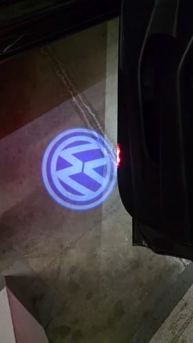 Customer photo review of LED Car Door Interior Welcome Warning Light For VW Touareg 7P Golf 5 6 7 Jetta MK5 MK6 MK7 Passat B6 B7 B8 B9 Arteon CC EOS
