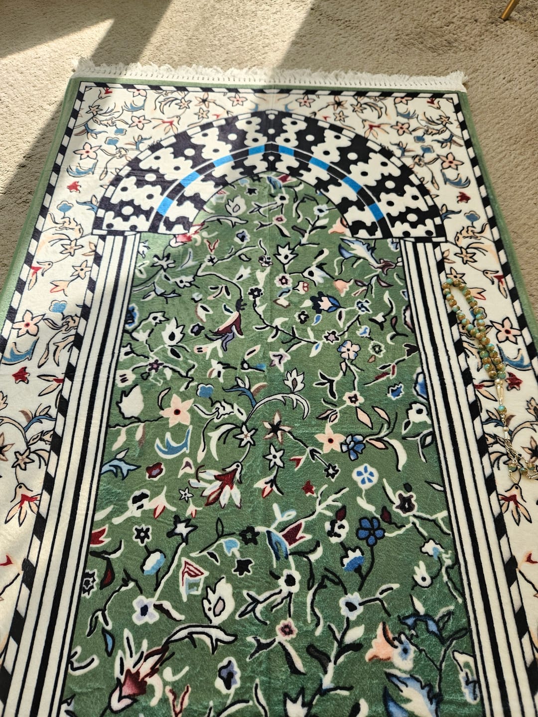 Customer photo review of Minbar Al Rawda Padded Prayer Mat