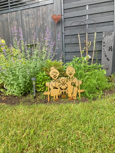 Customer photo review of Gartenstecker Oma & Opa mit Enkelin