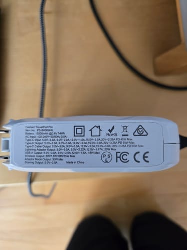 Customer photo review of Dashed® TravelPod PRO (4-in-1 Laptop Travel Charger)