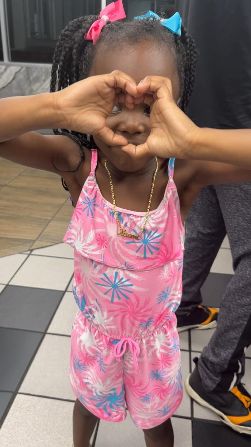 Customer photo review of Kids Custom Name Necklace w/ Cuban Chain