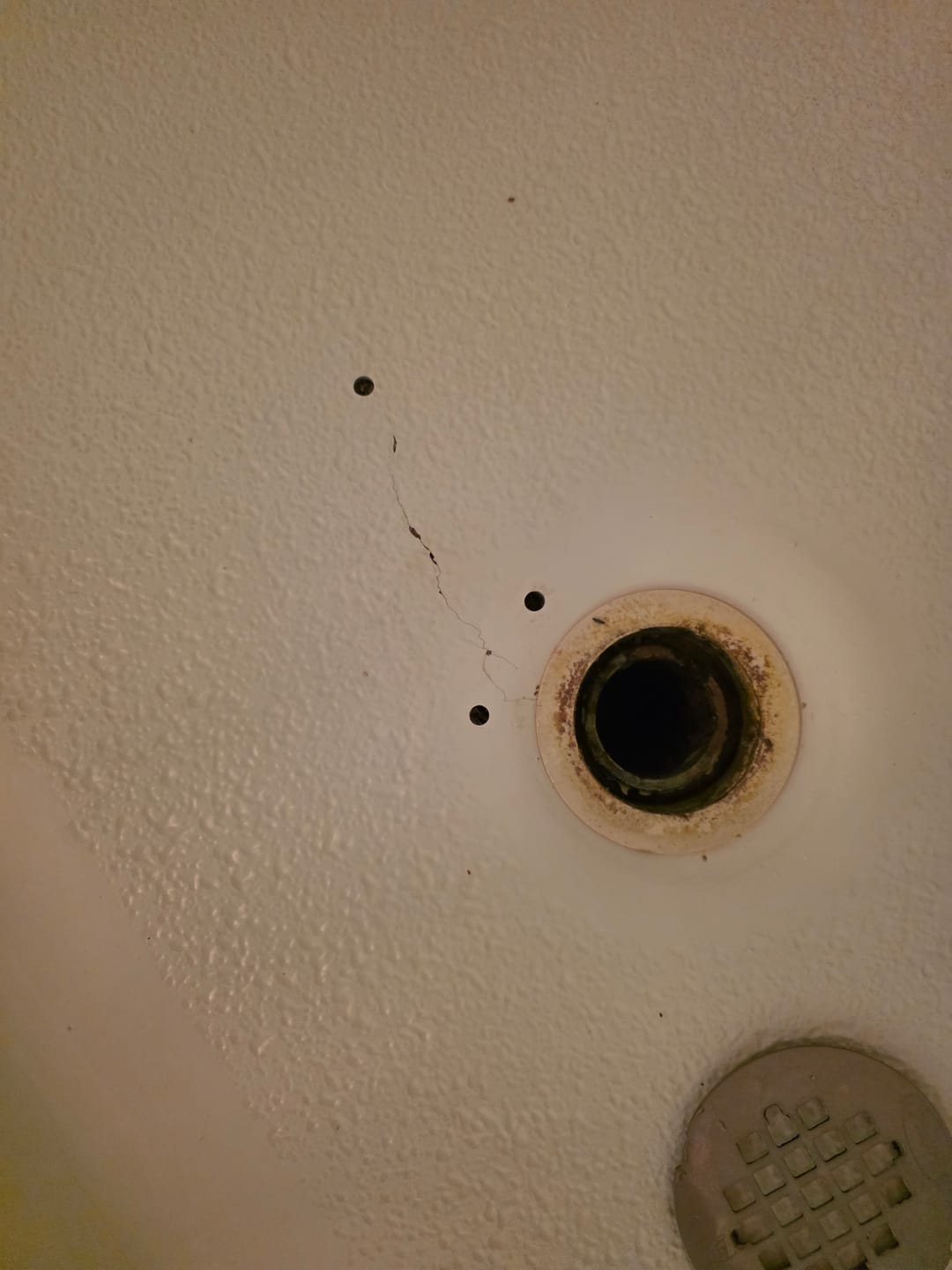 Customer photo review of Floor Crack Repair - Tub and Shower Repair Kit