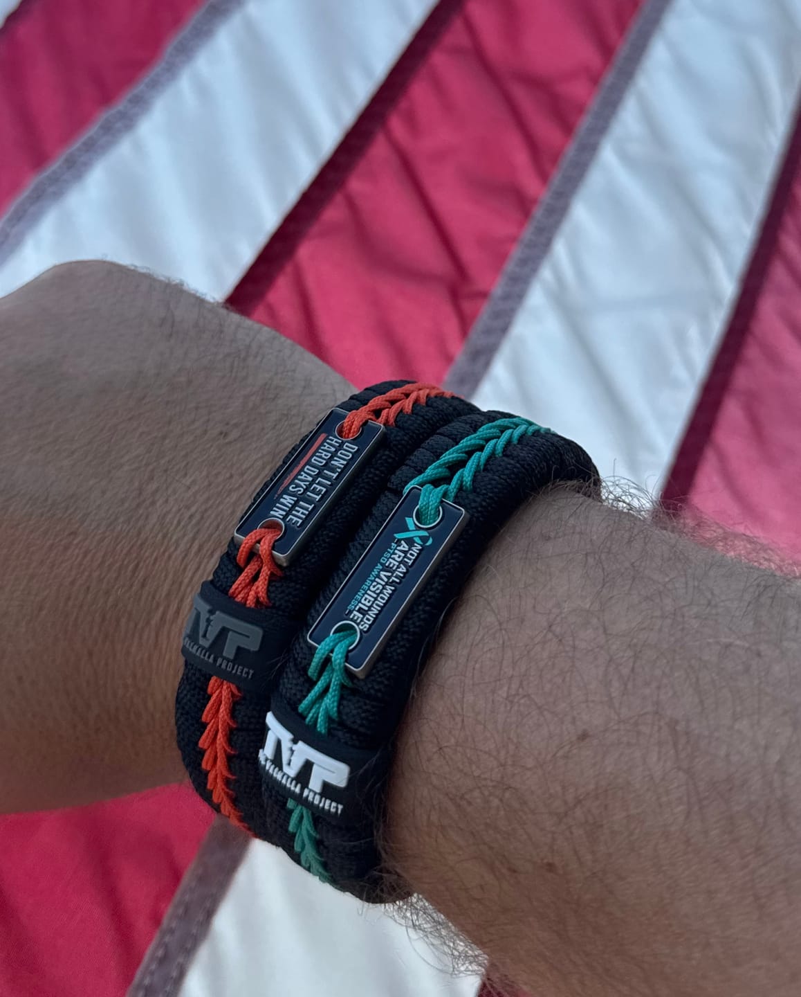 Customer photo review of PTSD Awareness - Paracord Bracelet
