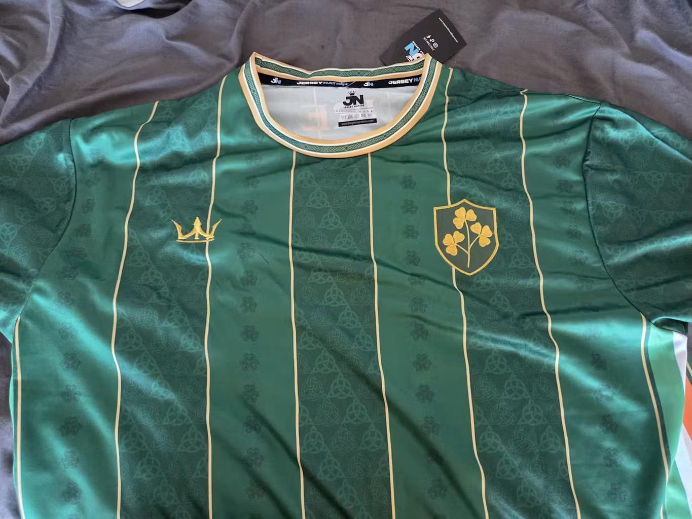 Customer photo review of Ireland Heritage Custom Football Jersey